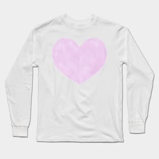 Watercolor Hearts - Lilac Purple Palette Long Sleeve T-Shirt